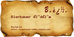 Bierbauer Ádám névjegykártya