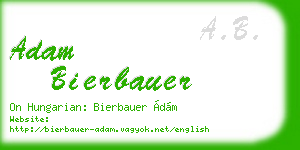 adam bierbauer business card