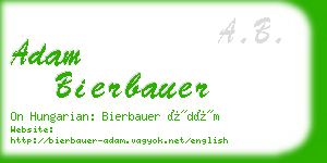 adam bierbauer business card